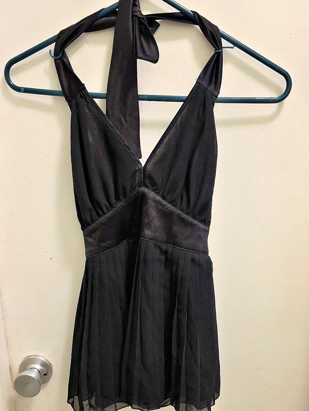 David Bitton Black Baby Doll Top Size Small Like New
